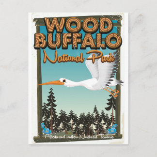 Postal Cartel de viaje al Parque Nacional Wood Buffalo