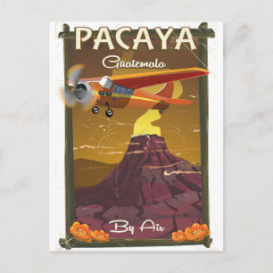 Postal Cartel de viaje al Volcán Pacaya Guatemala