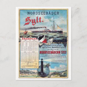 Postal Cartel de viaje antiguo de Alemania restaurado 188
