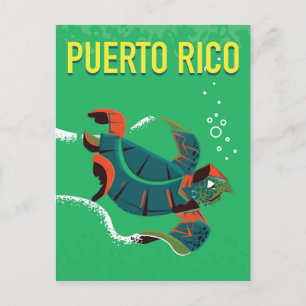 Postal cartel de viaje antiguo de puerto rico