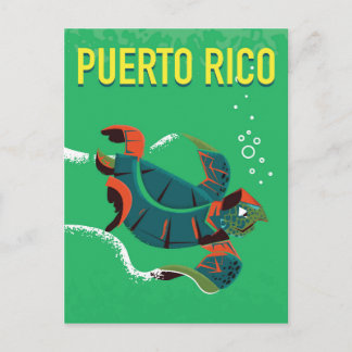 Postal cartel de viaje antiguo de puerto rico