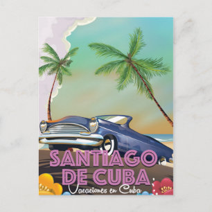 Postal Cartel de viaje antiguo de Santiago de Cuba