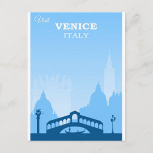 Postal Cartel de viaje antiguo de Venecia Italia