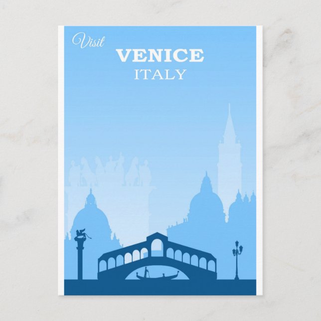 Postal Cartel de viaje antiguo de Venecia Italia (Anverso)
