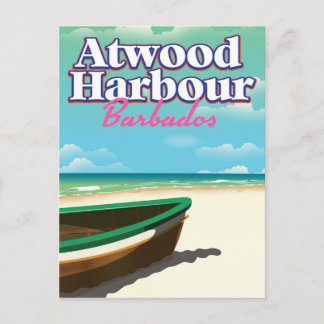 Postal cartel de viaje Atwood Harbour Bahamas