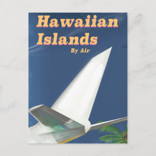 Postal Cartel de viaje comercial de las Islas Hawaianas