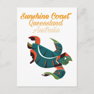 Postal Cartel de viaje Costa Sunshine Queensland Australi