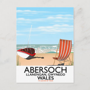 Postal Cartel de viaje de Abersoch Llanengan en Gwynedd,
