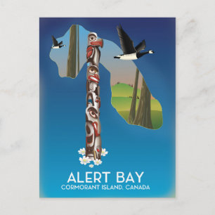 Postal Cartel de viaje de Alert Bay, Canadá