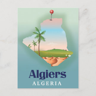 Postal Cartel de viaje de Argel argelino