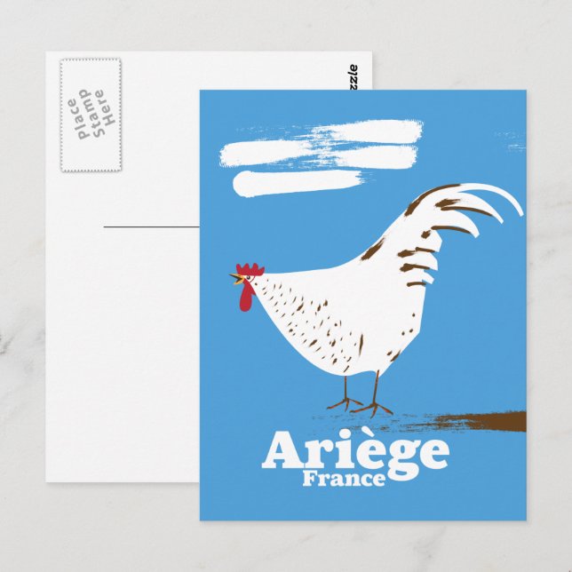 Postal Cartel de viaje de Ariège Francia. (Anverso / Reverso)