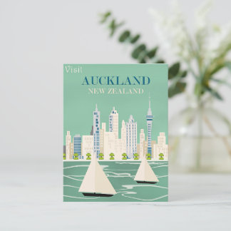 Postal Cartel de viaje de Auckland, Nueva Zelanda