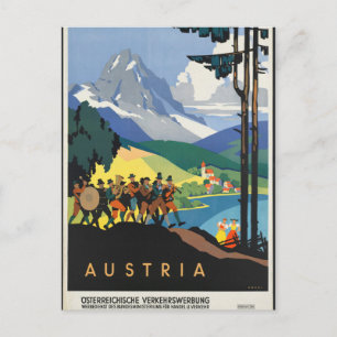 Postal Cartel de Viaje de Austria