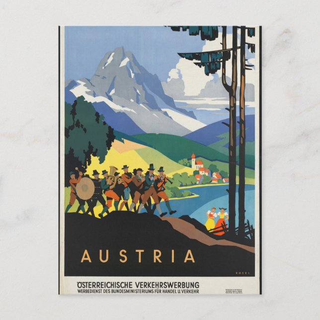 Postal Cartel de Viaje de Austria (Anverso)