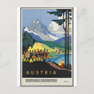 Postal Cartel de Viaje de Austria