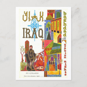 Postal Cartel de viaje de Bagdad Vieja Iraq