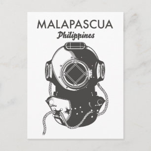 Postal Cartel de viaje de buceo en Malapascua Filipinas
