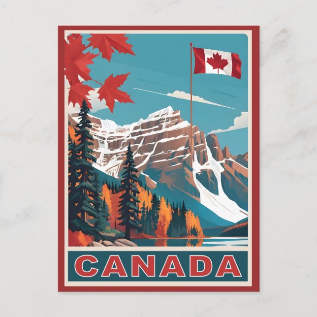 Postal Cartel de viaje de Canadá (Anverso)