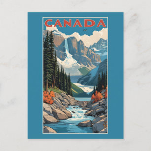 Postal Cartel de viaje de Canadá