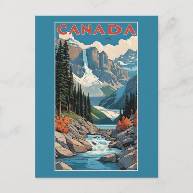 Postal Cartel de viaje de Canadá (Anverso)