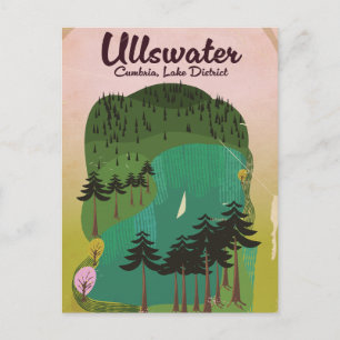 Postal Cartel de viaje de cráter lake Canada