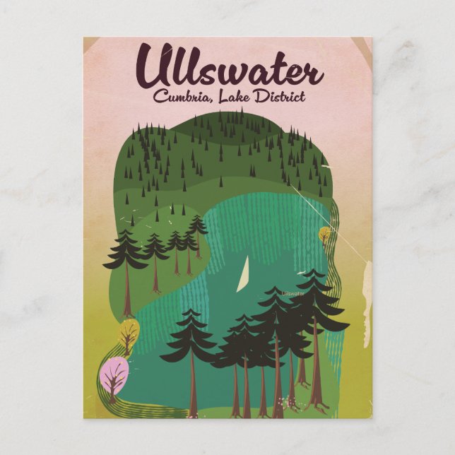 Postal Cartel de viaje de cráter lake Canada (Anverso)