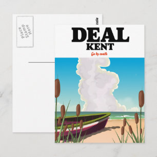 Postal Cartel de viaje de Deal Kent junto al mar