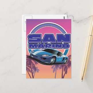 Postal Cartel de viaje de deportes de San Marino