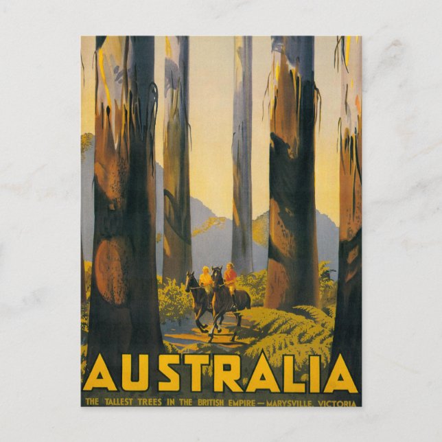 Postal Cartel de viaje de destino de Australia (Anverso)