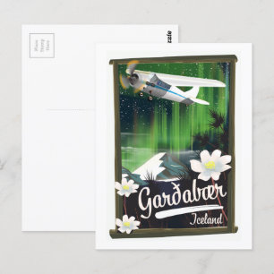 Postal Cartel de viaje de Garðabær Islandia Postcard