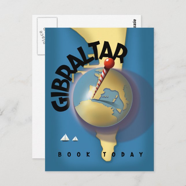 Postal Cartel de viaje de Gibraltar (Anverso / Reverso)