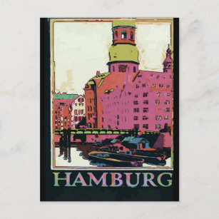 Postal Cartel de viaje de Hamburgo