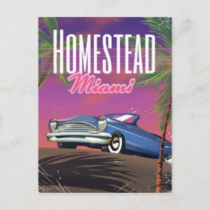 Postal Cartel de viaje de Homestead Florida EE. UU. años