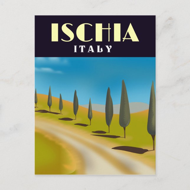Postal Cartel de viaje de Ischia Italy (Anverso)
