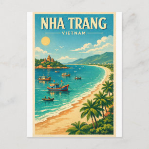 Postal Cartel de viaje de la ciudad de Nha Trang, Vietnam