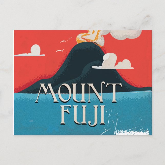 Postal Cartel de viaje de la locomotora del Monte Fuji Vi (Anverso)