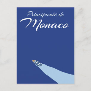 Postal Cartel de viaje de la Principado de Mónaco