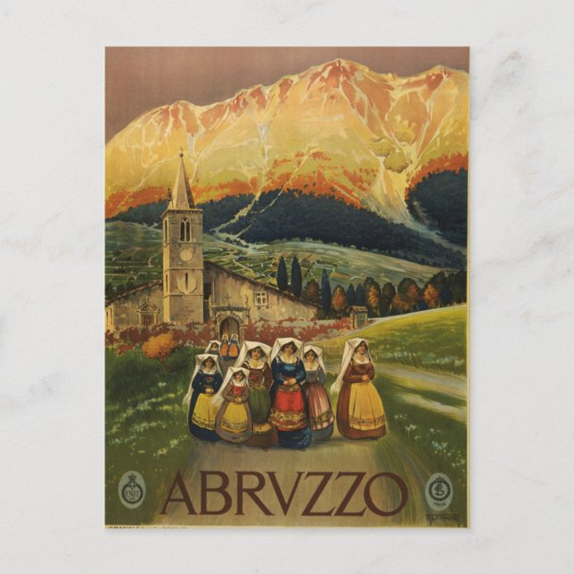 Postal Cartel de Viaje de la Vieja Italia (Anverso)