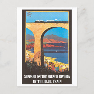 Postal Cartel de Viaje de la Vieja Riviera Francesa