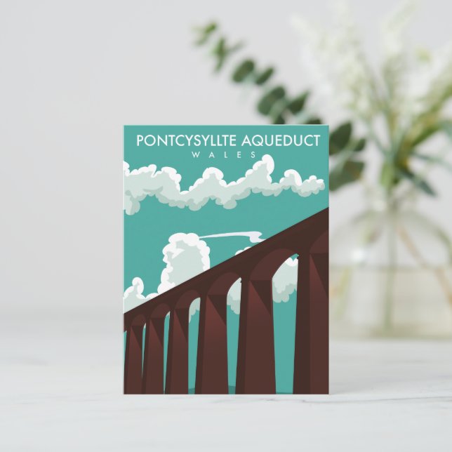 Postal Cartel de viaje de Leaderfoot Viaduct Escocia post (Anverso de pie)