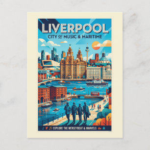 Postal Cartel de viaje de Liverpool