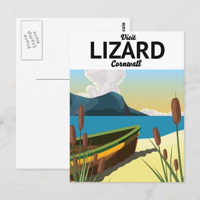 Postal Cartel de viaje de Lizard junto al mar (Anverso / Reverso)