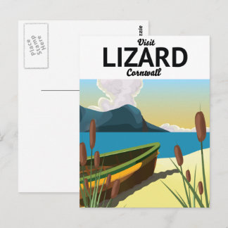 Postal Cartel de viaje de Lizard junto al mar