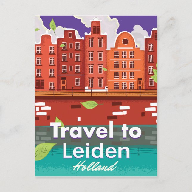 Postal Cartel de viaje de los personalizados de Leiden Ho (Anverso)