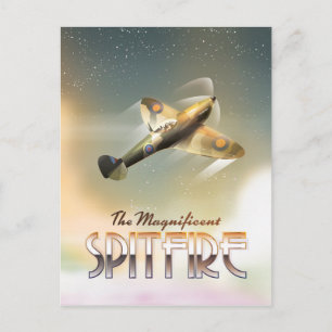 Postal cartel de viaje de Magnificent Spitfire