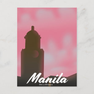 Postal Cartel de viaje de Manila Filipinas.