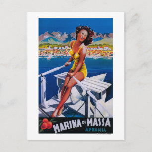 Postal Cartel de viaje de Massa Marina