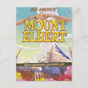 Postal Cartel de viaje de Monte Elbert, Colorado EE. UU.