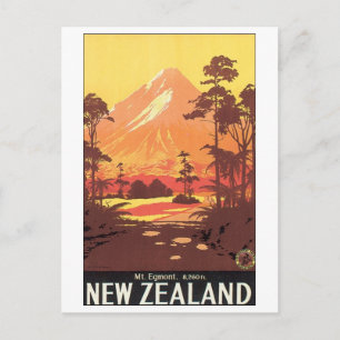 Postal Cartel de viaje de Mt Egmont New Zealand