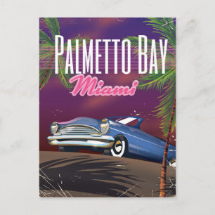Postal Cartel de viaje de Palmetto Bay Florida EE. UU. añ